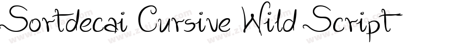 Sortdecai Cursive Wild Script字体转换